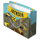 Baugewerbe Große Geschenktüte (Rückseite Schrägansicht)