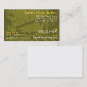 Baugewerbe-Karte Visitenkarte (Vorne/Hinten)