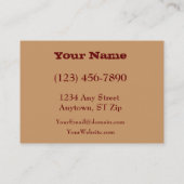 Baugewerbe-Karte Visitenkarte (Rückseite)