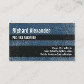 Baugewerbe-Karten-blauer Stein Visitenkarte (Rückseite)