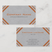 Baugewerbe-Karten in der Orange Visitenkarte (Vorne/Hinten)