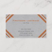 Baugewerbe-Karten in der Orange Visitenkarte (Rückseite)