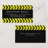 Baugewerbe-Karten-Schmutzgelbschwarzes Visitenkarte (Vorne/Hinten)