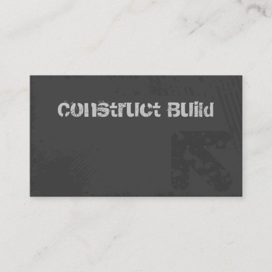 Baugewerbe-Karten-Schmutzgrau Visitenkarte (Vorderseite)