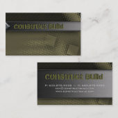 Baugewerbe-Karten-Schmutzmetall punktiert Grün Visitenkarte (Vorne/Hinten)