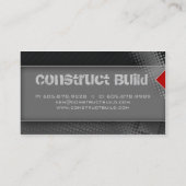 Baugewerbe-Karten-Schmutzrotpunkte Visitenkarte (Rückseite)