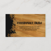 Baugewerbe-Karten-Spritzen-hölzerner Bodenbelag Visitenkarte (Rückseite)