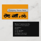 Baugewerbe-Karten Visitenkarte (Vorne/Hinten)