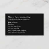 Baugewerbe-Karten Visitenkarte (Rückseite)