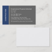 Baugewerbe-Karten Visitenkarte (Vorne/Hinten)