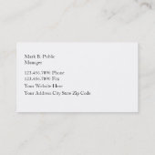 Baugewerbe-Karten Visitenkarte (Rückseite)