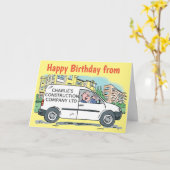 Baugewerbe mit Name des Unternehmens Van Karte (Gelbe Blume)