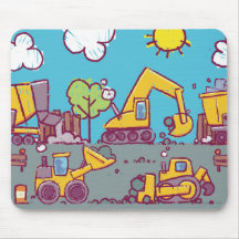 Baugewerbe Mousepad für Kinder