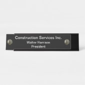 Baugewerbe-Schreibtisch-Plakette Schreibtischnamensplakette (Vorderseite )