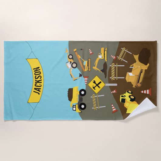 Baugewerbe Strandtuch (Vorderseite)