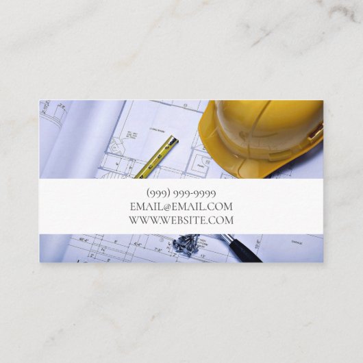 Baugewerbe Visitenkarte (Rückseite)