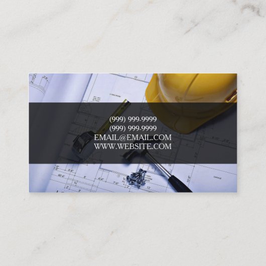 Baugewerbe Visitenkarte (Rückseite)