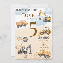 Baugewerbe Wasserfarbe Geburtstag Einladung