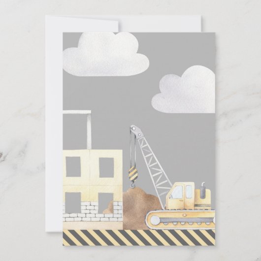 BaugewerbeBaby-Dusche Einladung (Rückseite)