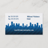 Baugewerbekarte Visitenkarte (Rückseite)