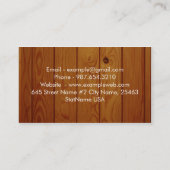 Baugewerbekarte Visitenkarte (Rückseite)