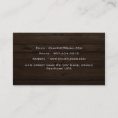 Baugewerbekarte Visitenkarte (Rückseite)