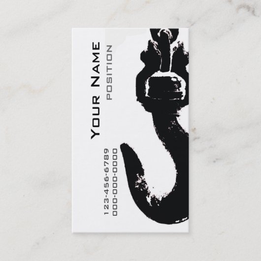 Baugewerbekartenschablone Visitenkarte (Vorderseite)