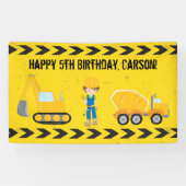 Baugrube Custom Kids Happy Birthday Banner (Horizontal)