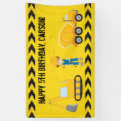 Baugrube Custom Kids Happy Birthday Banner (Vertikal)