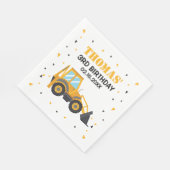 Baugrube Geburtstag Serviette (Ecke)