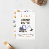 Baugrube Kinder Klassenzimmer Valentine Mitteilungskarte (Vorderseite/Rückseite Beispiel)