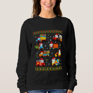 Baugrube Truck Santa Ugly Sweater Ch Sweatshirt