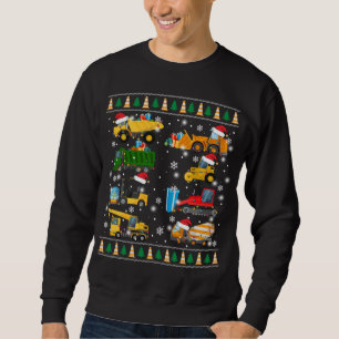 Baugrube Truck Santa Ugly Sweater Ch Sweatshirt