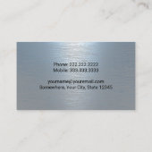 Baugrubenbetreiber Blauer Metal Visitenkarte (Rückseite)