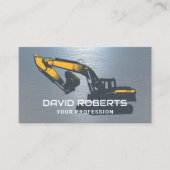 Baugrubenbetreiber Blauer Metal Visitenkarte (Vorderseite)