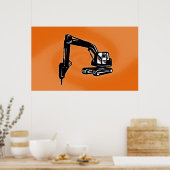 Baugrubenmechanikplakat Poster (Küche)