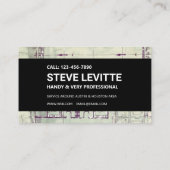 BAUGRUPPE - Blueprint auf schwarz Visitenkarte (Rückseite)