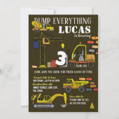 Bauhandgezeichnete Geburtstagseinladung Einladung (Vorderseite)