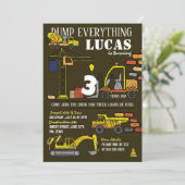 Bauhandgezeichnete Geburtstagseinladung Einladung (Stehend Vorderseite)