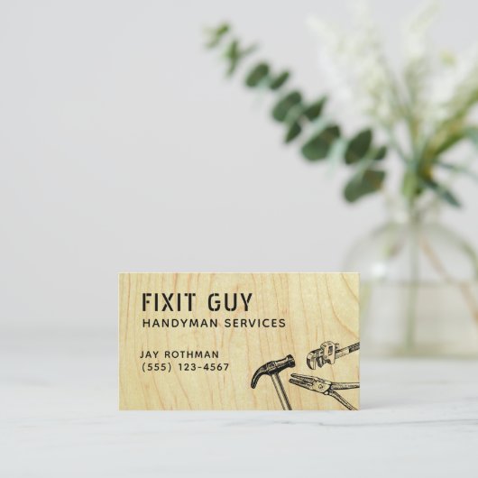 Bauhandwerkzeuge, Zuhause-Verbesserung Visitenkarte (Stehend Vorderseite)