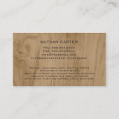 Bauhandyman Carpenter Jack Flugzeug Wood Visitenkarte (Rückseite)