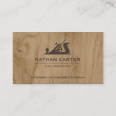 Bauhandyman Carpenter Jack Flugzeug Wood Visitenkarte (Vorderseite)