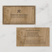 Bauhandyman Carpenter Tools Bolts Wood Visitenkarte (Vorne/Hinten)