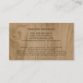 Bauhandyman Carpenter Tools Bolts Wood Visitenkarte (Rückseite)