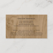 Bauhandyman Carpenter Tools Wood White Visitenkarte (Rückseite)