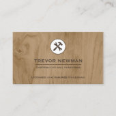 Bauhandyman Carpenter Tools Wood White Visitenkarte (Vorderseite)