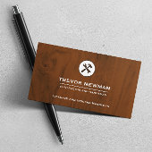 Bauhandyman Carpenter Tools Wood White Visitenkarte