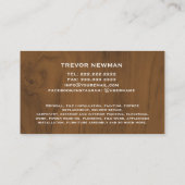 Bauhandyman Carpenter Tools Wood White Visitenkarte (Rückseite)