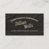 Bauhandyman Carpentry Dark Wood Visitenkarte (Vorderseite)