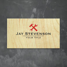 Bauhandyman Carpentry Wood Visitenkarte
